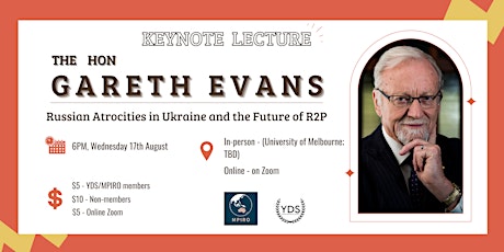 The Hon Gareth Evans – Russian Atrocities in Ukraine and the Future of R2P primary image
