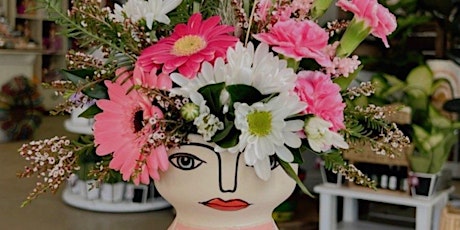 Fresh Flower Face Pot Arrangment