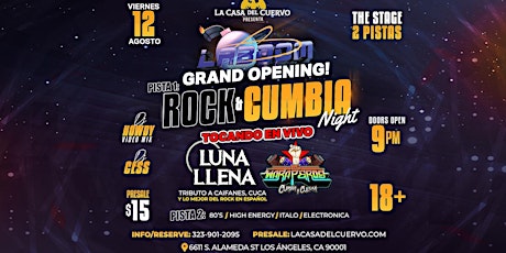 Rock & Cumbia Night @ LA BOOM Grand Opening