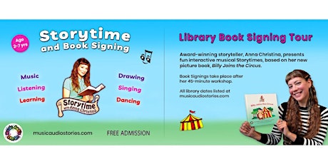 Storytime with Anna Christina and Book Signing - Creative Workshop for Kids