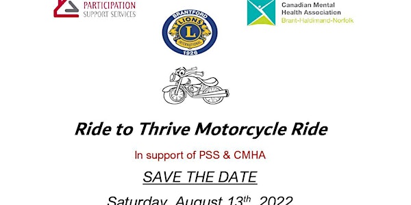 Ride to Thrive Motorcycle Ride in support of PSS Brantford and CMHA BHN