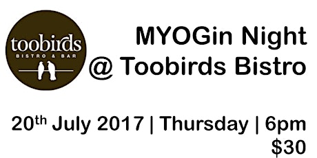 Make your own Gin and Tonic Night @ Toobirds Bistro primary image