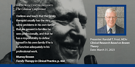 Clinical Conference: Randall T. Frost, MDiv