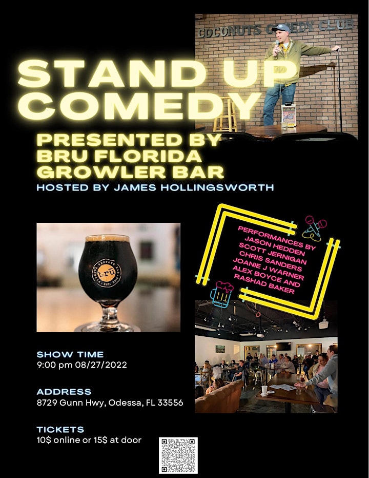 Stand Up Comedy @ Brū Florida Growler Bar in Odessa image