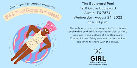 Girl Advocacy League Pool Party & Potluck