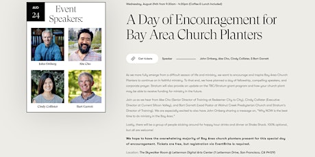 A Day of Encouragement for Bay Area Church Planters