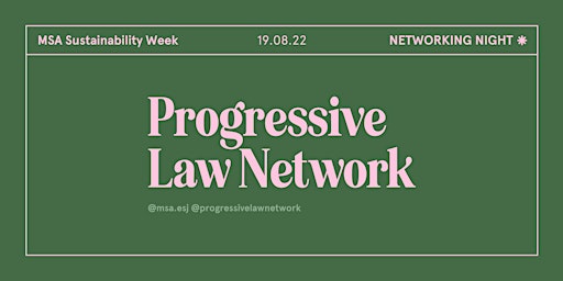Progressive Law Networking Night | MSA Sustainability Week