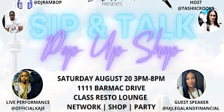 SIP & TALK POP UP SHOP PARTY