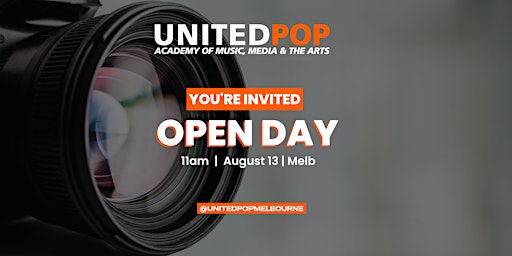 United POP Open Day | Free Workshops Melbourne
