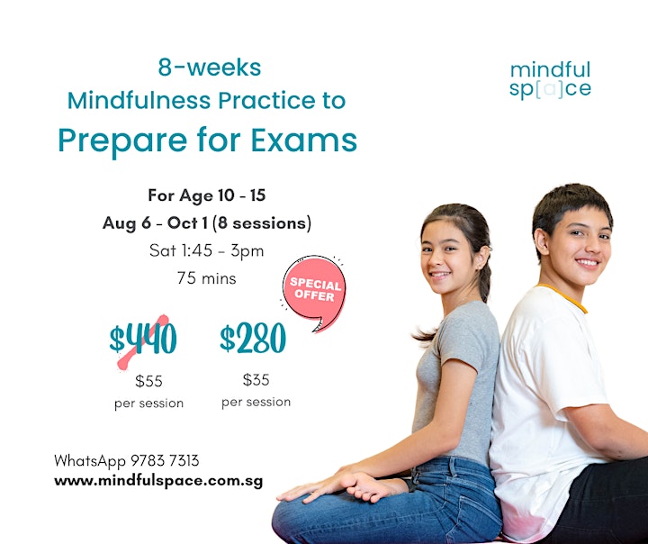 8-weeks Mindfulness Practice to Prepare for Exams (Age 10 – 15) image