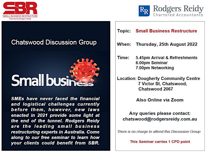 Chatswood Discussion Group - Small Business Restructure image