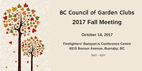 BC Council of Garden Clubs Fall Meeting primary image