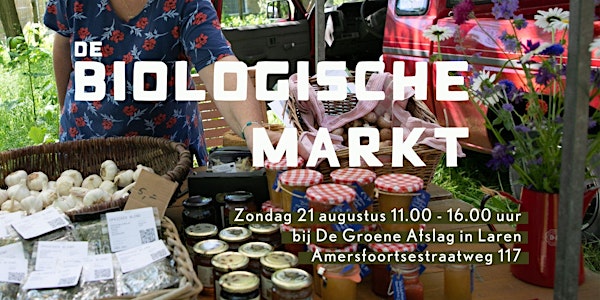 Marktkraam op de Biologische Markt bij De Groene Afslag 21 augustus