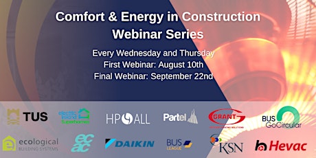 Comfort & Energy in Construction Webinar Series