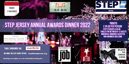 STEP Jersey Annual Awards Dinner - Friday 11th November 2022