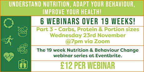 19 Week Nutrition and Behaviour Change Webinar series - Part 3