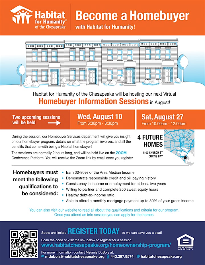 Learn How to Become a Homebuyer with Habitat | Virtual Info Sessions image