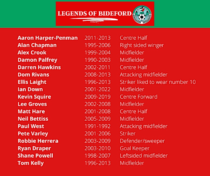 Football Family Funday!  Legends of Bideford v Plymouth Argyle Legends image
