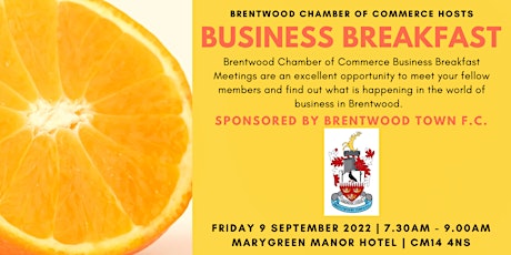 September 2022 Brentwood Chamber of Commerce Business Breakfast