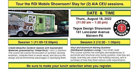 Earn 2 AIA CEUs from TimberTech and RDI — and Tour their Mobile Showroom!