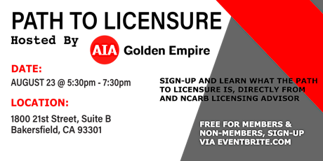 2022 Path to Licensure by AIA Golden Empire