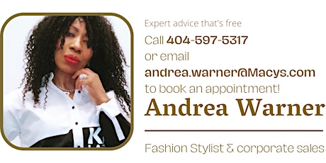 20% off coupon with Personal stylist appointment Andrea Warner