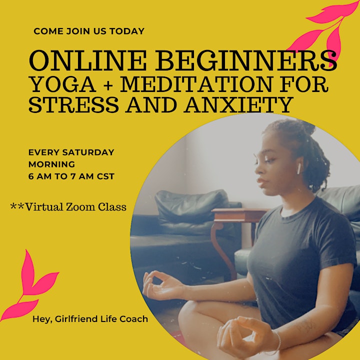 Private Beginners Online Yoga + Meditation for Stress and Anxiety image