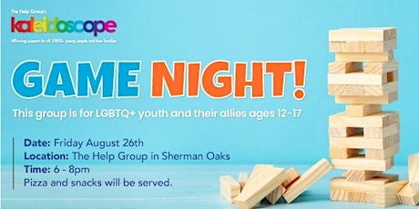 Game Night for LGBTQ+ Youth 12-17!