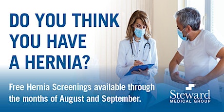 Free Hernia Screenings through September in New Castle, Mercer & Hermitage primary image