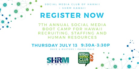 Primaire afbeelding van Social Media Boot Camp for Hawaii Recruiting, Staffing and Human Resources