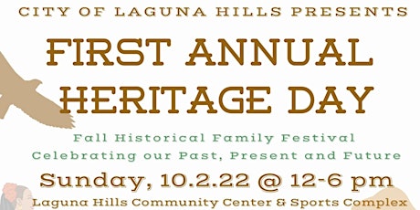 First Annual Heritage Day Presented by City of Laguna Hills