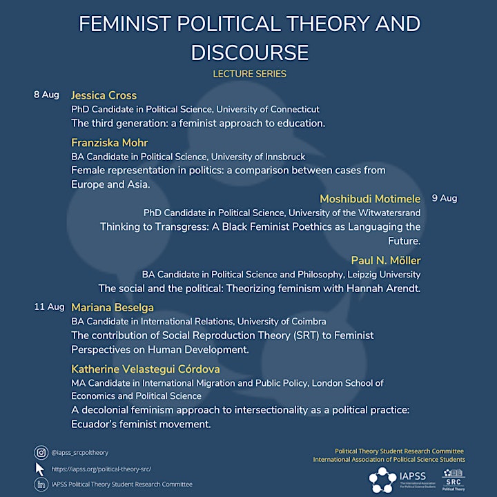 Lecture Series on Feminist Political Theory and Discourse Day 2 image