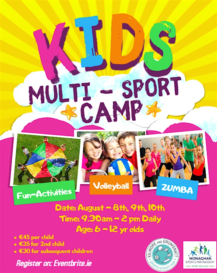 Kids Multisports Summer Camp (6 - 12year olds) - August 8th, 9th,10th image