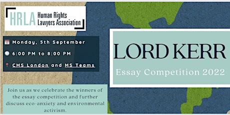 Primaire afbeelding van Lord Kerr Essay Competition Event
