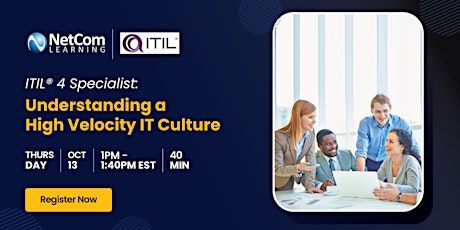 ITIL® 4 Specialist: Understanding a High Velocity IT Culture