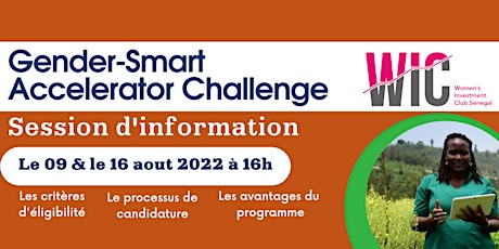 Sessions d'information Gender Smart Accelerator Challenge