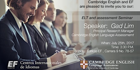 Imagen principal de ELT and assesment seminar - Cambridge English and EF