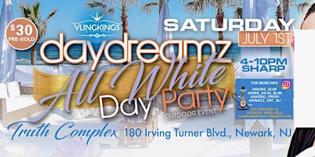 DAYDREAMZ ALL WHITE DAY PARTY primary image