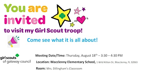 New Girl Scout Troop at Macclenny Elementary School