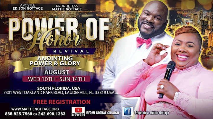 POWER OF HONOR REVIVAL SERVICE: "ANOINTING POWER & GLORY" image