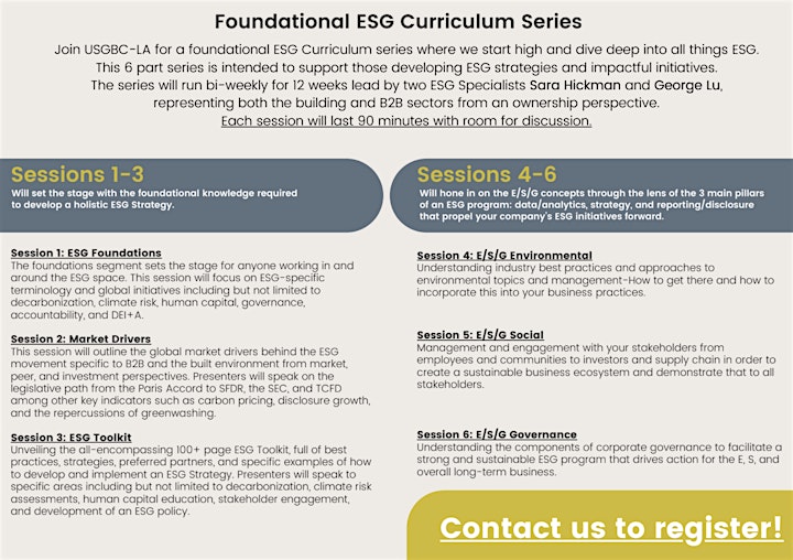 ESG Professional Series - Session 1: ESG Foundations image