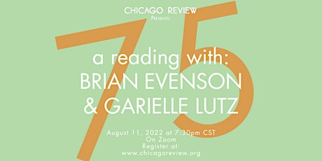 Zoom Fiction Reading with Brian Evenson and Garielle Lutz