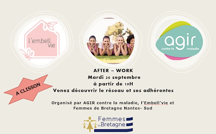Image pour AFTER - WORK   Femmes de Bretagne et AGIR contre la maladie et l'EMBELL'VIE 