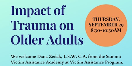 Seminar - Impact of Trauma on Older Adults