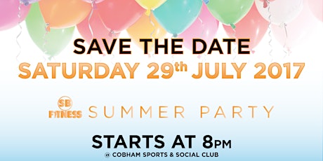 The SB Fitness Summer Party 2017 primary image