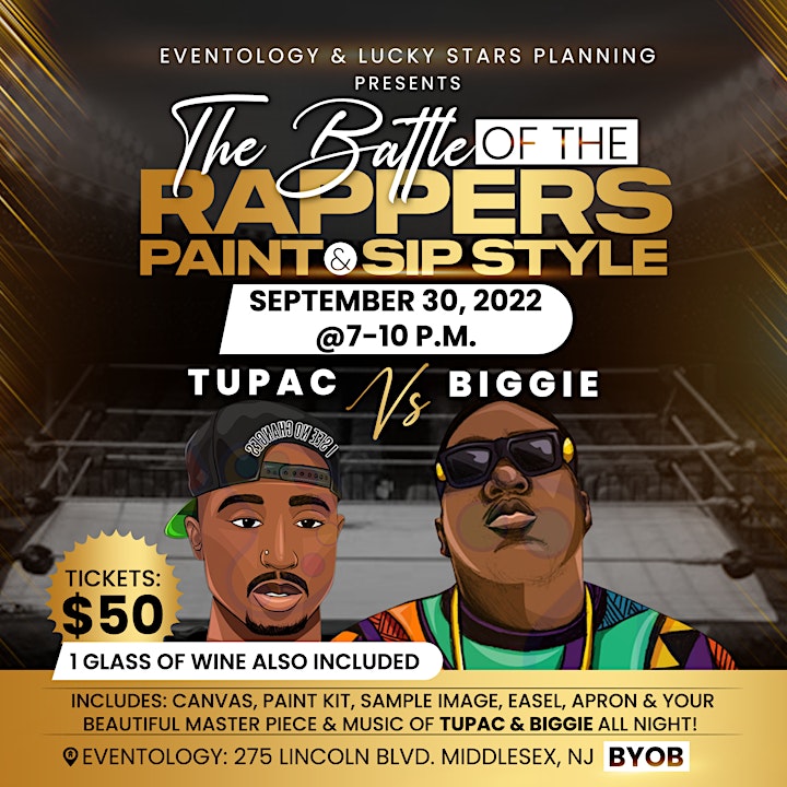 Tupac Vs Biggie Paint & Sip image