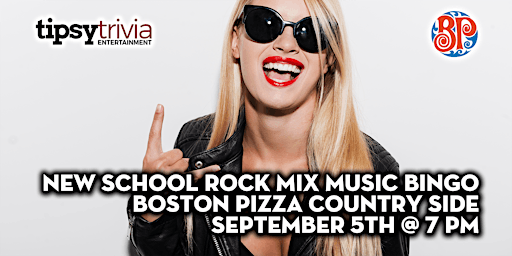 Tipsy Trivias New School Rock Music Bingo - Sep 5th 7pm - BPs Country Hills