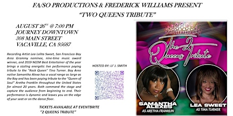 The Two Queens Tribute:  Tina Turner  &  Aretha Franklin