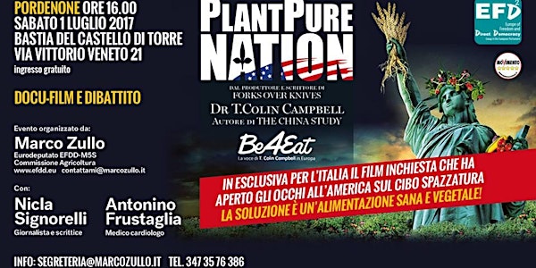 FILM di Colin Campbell PLANT PURE NATION (Proiezione gratuita) PORDENONE
