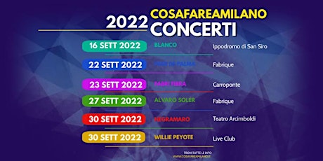 Cosa fare a Milano - Concerti Settembre 2022